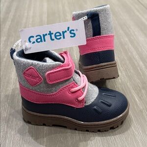 Carter's Navy and Pink Kids Boots